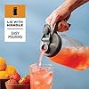 Glass Mason Jar Pitcher with Lid - Wide Mouth, 2 Quart (64 oz) - Heavy Duty, Leak Proof - Sun & Iced Tea Pitcher, Cold Brew Coffee, Breast Milk Storage, Water - Gray