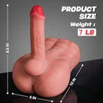 7 Lb Male Sex Doll With Flexible Dildo, Realistic Torso Dildo For Women 7 Inch Thick Long Penis With Anal Channel For Gay Hands-Free Sex Toy Unisex Masturbator With Accessories For Female Men Couples