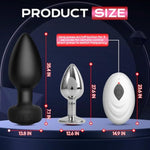 Anal Plug Adult Sex Toy With 2Pcs Butt Plug,Remote Control Vibrator With 10 Vibrating Modes, Male Sex Toys For Men Women And Couples Waterproof Prostate Massager