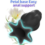 Hollow Anal Plug Set With Matched Stopper Anal Plug Thread Butt Plug Sex Toys Ass Tunnel Silicone Flower Hollow Anal Plug S/M/L Trainer Anal Plug Stretcher Kits Adult Sex Toy