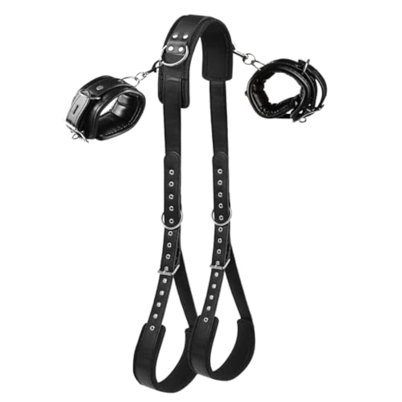 Bdsm Restraints Kit Sex Bondage Set With Handcuffs And Leg Straps Cuffs, Nipple Clamp Eye Mask Include