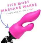 Euphoria G-Spot And Clit Stimulating Silicone Wand Massager Attachment, Pink (Ad444)