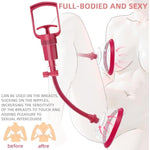 Pussy Pump Sex Toys, Clitoral Pumps Enhance Sensation, Increase Female Sexual Pleasure, Adult Game Nipple Clitoral Stimulator, Vacuum Vaginal Pump 5 Suction Cups, Promote Couple Pleasure (Red)
