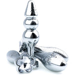 Metal Small Anal Plug With Clear Gem Handle Butt Plugs Adult Sex Toy For Couples Sex Pleasures (100Mm Length)