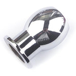 Metal Smooth Hollow Anal Plug With Flared Base Wearable Butt Plug Toy
