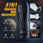 Automatic Male Masturbator, Adult Sex Toys For Men With 3 Twisting And 5 Thrusting Vibration Modes, Hands-Free Heating Male Vibrating Stroker For Men Guy Pleasure, Steelcan