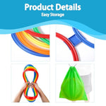 Hopscotch Rings, 2-Set – 20 Round Hoops (11-Inch) + 30 Connectors, Agility Rings For Kids, Builds Gross Motor Skills, Preschool & Kindergarten Pe, Indoor/Outdoor Playground Obstacle Course