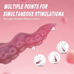 Octopus Tentacle Silicone Butt Plug, Ergonomic Design, Body-Safe Material, Tapered Tip, Anchor-Shaped Base, Comfortable For Beginners & Advanced Users, 3 Sizes, Red (S)