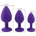 Anal Plugs Silicone Butt Plug,3Pcs Anal Plug Anal Sex Toys Trainer Kit, Anal Butt Plug Sex Toys Kit For Beginner Men Women Couples (Purple)