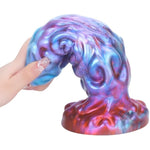 Realistic Monster Dildo Thick Animal Penis G- Spot Massage Liquid Silicone Anal Plugs Buttplug With Strong Suction Cup For Men Women Couples Hands-Free Play (L)