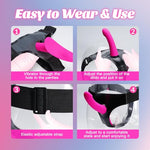 Strap On Dildo Harness Lesbian Adult Sex Toys & Games Vibrator, APP Adult Toys Dildos with 9 Vibrations G Spot Clit Stimulation Wearable Vibrators, Strapon Vibradores Couples Women Sex Toys Vibrating