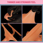 Silicone Strap On Dildo With 5.7-Inch Solid Dick, High Elasticity Realistic Wearable Dildos, Easy To Use For Beginners, Anal Dildo For Lesbian Couple Vaginal