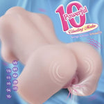 Vibrating Male Masturbator Sex Doll With 7 Modes, 5.9Lb Realistic Torso With Perky Boobs And Plump Labia, Automatic Pocket Pussy Stroker For Men