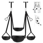 Sex Swing Sex Toys Adjustable Bondage Slave Upgrades Two Widen Leather Soft Plush Sex Slings With Hanging Door Handcuffs, Leg Restraints, And Spreader Adult Toys For Couples Holds Up To 300Lbs
