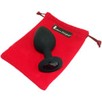Elite 3Pcs Silicone Jeweled Anal Butt Plugs Anal Trainer Set, Silicon With Gem All Black