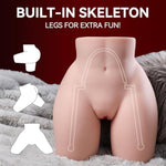 Realistic Sex Doll Lifelike Female Big Fat Butt Dual Channel Buttocks Ass & Pussy Adult Sex Toys For Men,Built-In Sturdy Skeleton Torso Male Masturbator Mens Sex Toy Deeper Vagina & Tight Anal