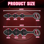 Inflatable Anal Beads Silicone Anal Toys With Air Pump Detachable Anal Sex Toys With Safe Pull Ring In Black Adjustable Size Anal Plug For Adult Sex Toy