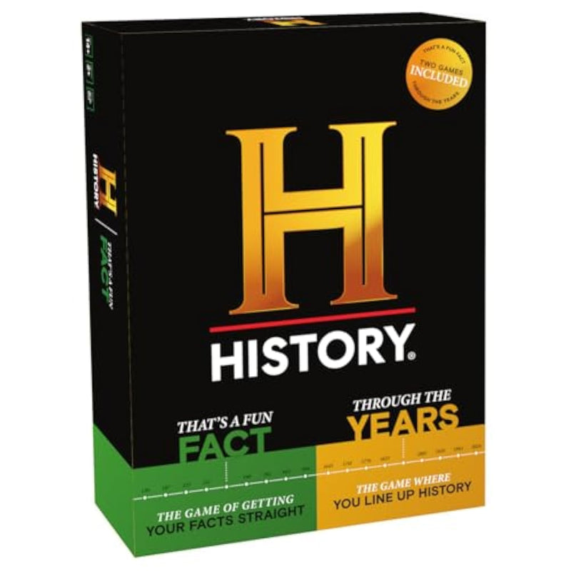 History Channel 2-In-1 Edition - Through The Years/That'S A Fun Fact - General Knowledge Super Trivia Chronology Timeline Party Card Game For Adults, Family, Teen In The Pursuit Of Trivial Knowledge