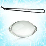 Glass Anal Plugs With Drawstring Egg-Shaped Crystal Butt Plug Prostate Massager For Women Men Couple (L)