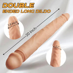 20" Double Ended Silicone Dildo – Realistic Xxl Dual Headed Dildo With 2 Size Heads For Lesbian Couples, Men, Women Or Partners, Beginner-Friendly Long Anal Toy For G Spot, Strap-On & Deep Play