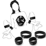 Sex Bondage Wrist & Thigh Cuffs Bdsm Restraints Set, Couples Sex Toy Handcuffs Adjustable Sex Cuffs Sex Restraints Straps Wrist-To-Thigh, Restraint Set Adult Sex Toys For Couples