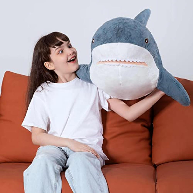 Giant Stuffed Animal Shark Plush 32In, Shark Stuffed Animal Large, Soft Shark Pillow Stuffed Toy For Kids