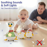 Baby Toys 6-12 Months Musical Dancing Duck Toy Set With Mama And Babys Tummy Time Toys, Crawling And Interaction Modes 1 Year Old Girl Boy Baby Stocking Stuffers