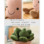 9.8 Inch Succulents Plush Toy, Flower Pot Stuffed Plushie Pillow Decoration, Cute Soft Plants Throw Pillow For Christmas Birthday Gifts (Khaki)