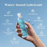 Liquid Water Based Lube, Natural Feeling Personal Lubricant for Men, Women & Couples, Non-Staining, Easy Clean-Up, Toy & Condom Compatible, 4 Fl Oz