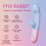 Battery Powered G-Spot Rabbit Vibrator Clitoris Stimulator - Silicone Vaginal Anal Dildo Massager For Women Maturbation, Powerful Waterproof Adult Sex Toys For Couples (Blue, Silicone)