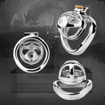 Stainless Steel Chastity Cages Male Sex Toys Cock Cage Hollowed Out Breathable Chastity Device With Hidden Lock And 2 Keys For Penis Restraints Chastity Belt For Men Metal Dick Cage (1.8In,Flat)