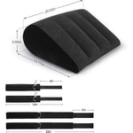 Prosixtoy Sex Bondage Pillow Handcuffs Set - Thigh Wrist Cuffs Sex Position Support Pillow Inflatable Ramp Sex Furniture Couples Toy Bdsm Bondage Restraint Kit Adult Sex Toy For Women And Couple(Black