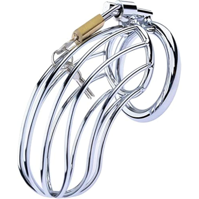 Male Chastity Device Stainless Steel Chastity Cock Cage Penis Ring For Men Virginity Lock Chastity Belt Adult Game Sex Toy