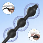 Expand Inflatable Anal Butt Plug Silicone Anal Beads With 3 Balls Detachable Needle Adjustable Size Adult Sex Toy For Gay Lesbian Couple Masturbation