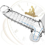 Reusable Penis Sleeve Extender Clear Cock Sleeve Adult Sex Toys,Soft Graininess Shaped Penis Enlarger For Men,Durable Penis Extension Cock Ring Male Sex Toys For Couples Pleasure