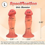 Realistic Dildo Soft Anal Plug with Suction Cup Base Thick Dildo Silicone Sex Toy for Men Women Couple L 6.85 Inch