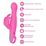Blush Aria – Naughty Af 8 Inch Clitoral G-Spot Dual Stimulation Silicone Vibrator – Personal Massager With 10 Vibration Modes – Waterproof & Usb Rechargeable – Adult Sex Toy For Women – Pink