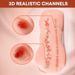 Male Masturbators Sex Toys Sex Dolls For Men - 2 In 1 Realistic Pocket Pussy Adult Sex Toys For Men, Plump And Fleshy Pocket Pussies Male Stroker Blowjob Toys For Man Masturbation Vaginal Anal