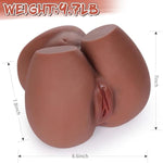 Male Masturbator, Black Sex Doll For Men Buttock With Vaginal And Anal, Male Sex Toy Pussy Ass For Men Masturbation Realistic Stroker With 2 Holes For Man Orgasm(Yumo)-Coffee Black