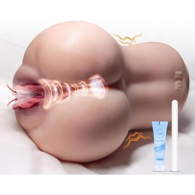 Realistic Male Masturbator with Wriggling and Vibrating Modes for Intense Pleasure