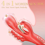 4 In 1 Sex Toys Rabbit Vibrators Dildo - Adult Toys Clitoris G Spot Vibrator With 4 * 9 Vibration, Adult Sex Toys For Women Couple Clitoral Stimulator With Anal Beads & Pen Vibrator, Women Sex Toys