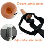 Strap On Dildo Penis Enlarger With Harness Variable Speed Vibration, Penis Extension Sleeve Cock Cover With Adjustable Hollow Strapon Harness, Realistic Penis Sleeve Vibrator Adult Sex Toy For Couples