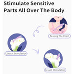 Miss Candy Dildo Vibrator For Women Female Vibrator With 10 Pleasure Modes Sex Toys Wand Vibrator For Couples Foreplay Female Sex Toys Waterproof Clitoral Vibrator