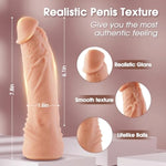 Harness Strap-On Vibrating Realistic Dildo - Wearable Strapless Strap-On Dildo With 10 Powerful Modes Silicone Anal G-Spot Stimulation Sex Toys For Female Couple Lesbian | Remote Control | Dual Motor