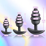 3Pcs Thread Anal Plug Training Kit Sex Toys, Silicone Butt Plugs Training Set For Beginners Advanced Users With Safety Tapered Shaft Flared Base For Women Men Masturbation