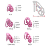 Resin Cock Cage Chastity Cage 3.0 Male Chastity Device With 4 Rings Penis Male Chastity Device Pink Chastity Cage Lightweight Chastity Cage For Man Penis Bondage Exercise Male Sex Toy?Standard?