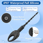 Vibrating Penis Plug Male Vibrator Male Sex Toys Penis Vibrator Dilators 10 Vibration Modes Full Silicone Penis Toys Urethral Plug Urethral Vibrator For Men Urethral Sound