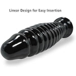 Large Butt Plug Dilator Anal Beads 8.07" Anal Plug Anal Sex Toys With Suction Cup Men Women Couple Anal Dildo Anal Toy Soft Flexible Anal Trainer Anal Butt Plug Big Buttplug (Black)