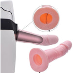 Vibrating Adjustable Hollow Strap-On Harness Extender Bigger Penis Dildo Sleeve Cock Cover Penis Extension Increase The Size And Strength Adult Sex Toy For Couples Man Women