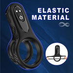Vibrating Cock Ring,Penis Ring For Men,Silicone Dual Ring Men‘S Vibrator With 9 Vibration Modes,Chastity Devices Male Maturabator Adult Toys Longer Harder Stronger,Male Sex Toy For Men Couple Play